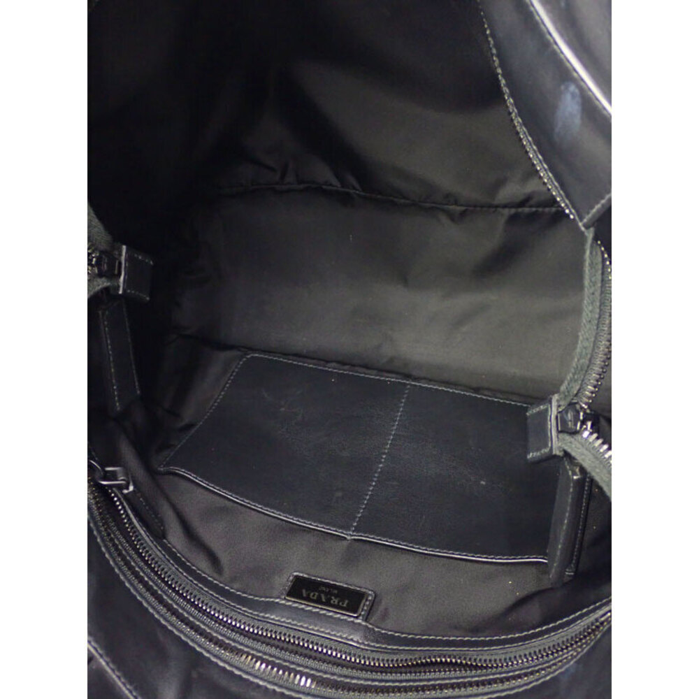 Prada trim Re Shoulder bag Black Milano leather Nylon tote - Picture 3 of 9
